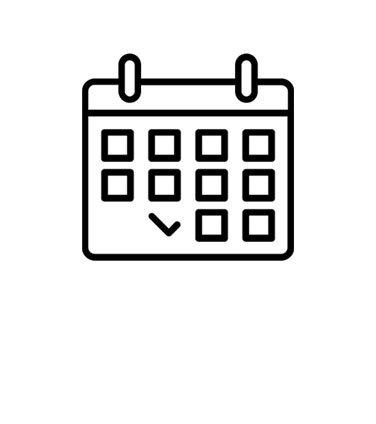Calendar with marked date icon